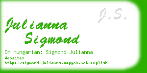 julianna sigmond business card